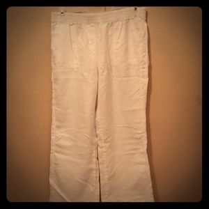 Chico's casual white linen pants